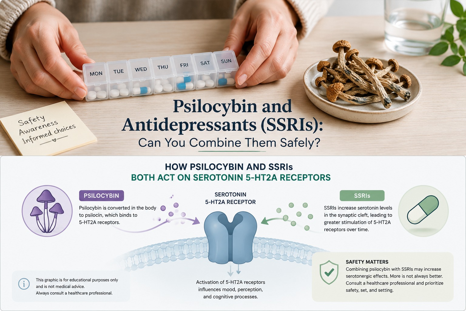 Psilocybin and antidepressants: safety questions to bring forward early